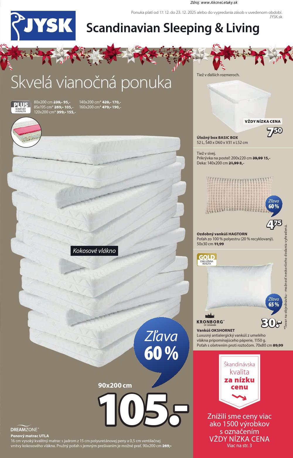 Leták Jysk (17. 12. - 23. 12. 2025) - strana 2 z 9