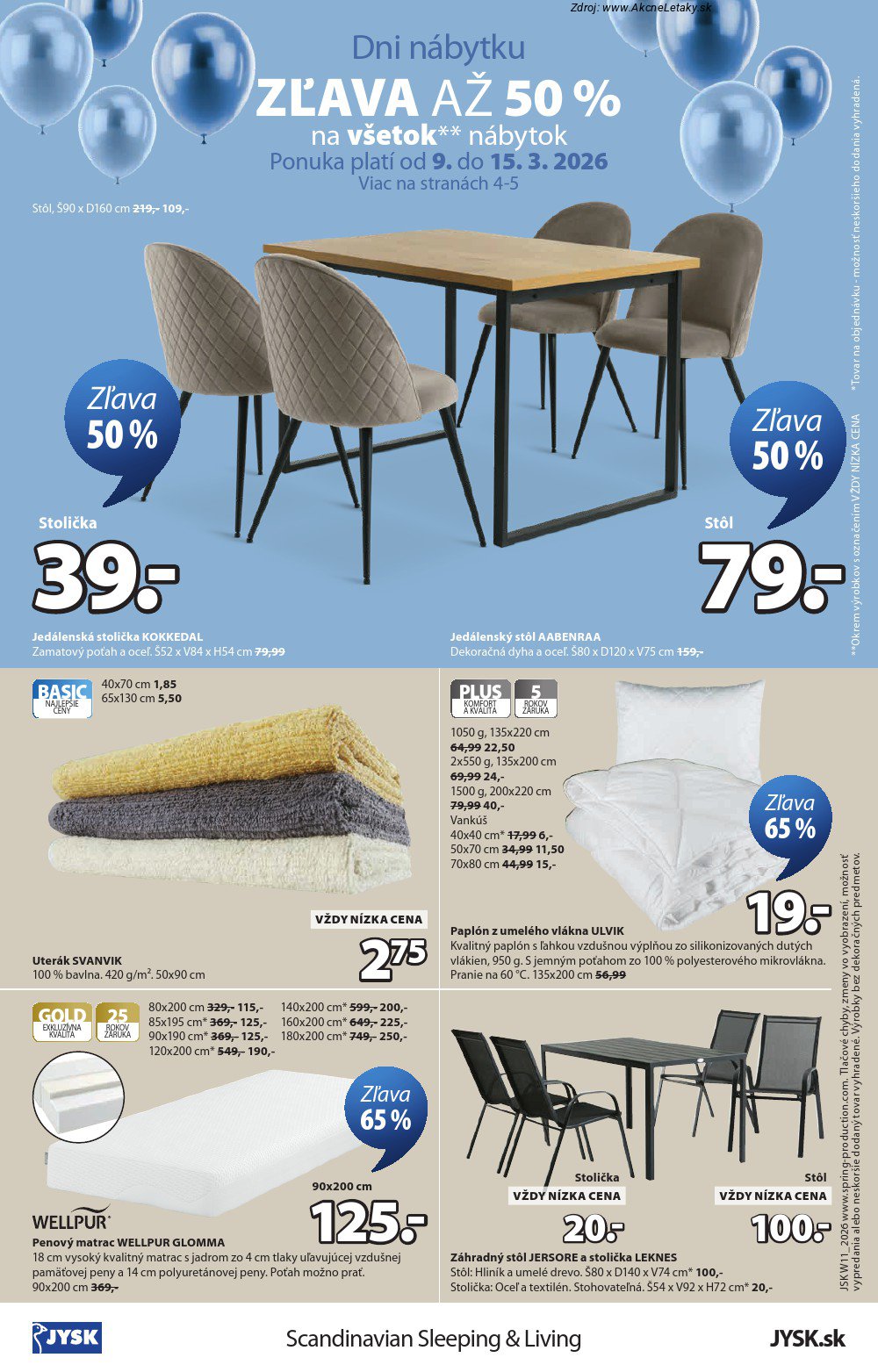 Leták Jysk (9. 3. - 14. 4. 2026) - strana 17 z 17