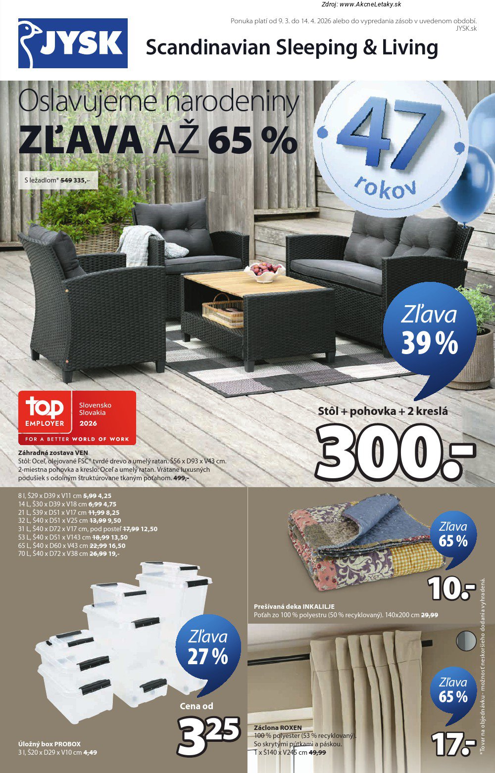 Leták Jysk (9. 3. - 14. 4. 2026) - strana 2 z 17