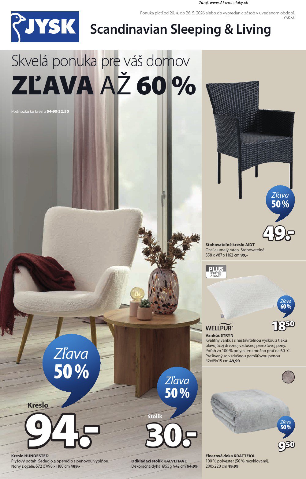 Leták Jysk (20. 4. - 26. 5. 2026) - strana 2 z 9