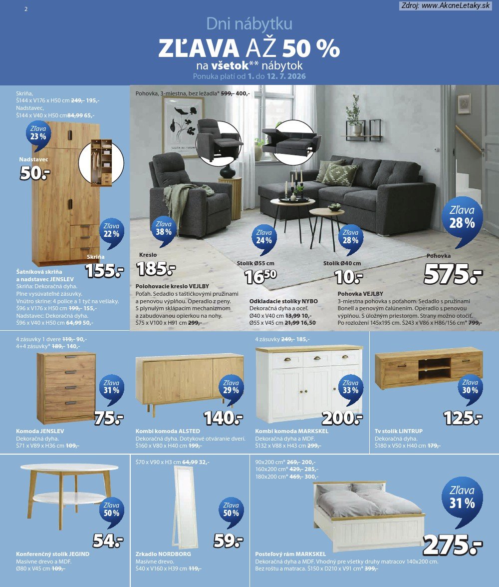 Leták Jysk (1. 7. - 11. 8. 2026) - strana 3 z 13