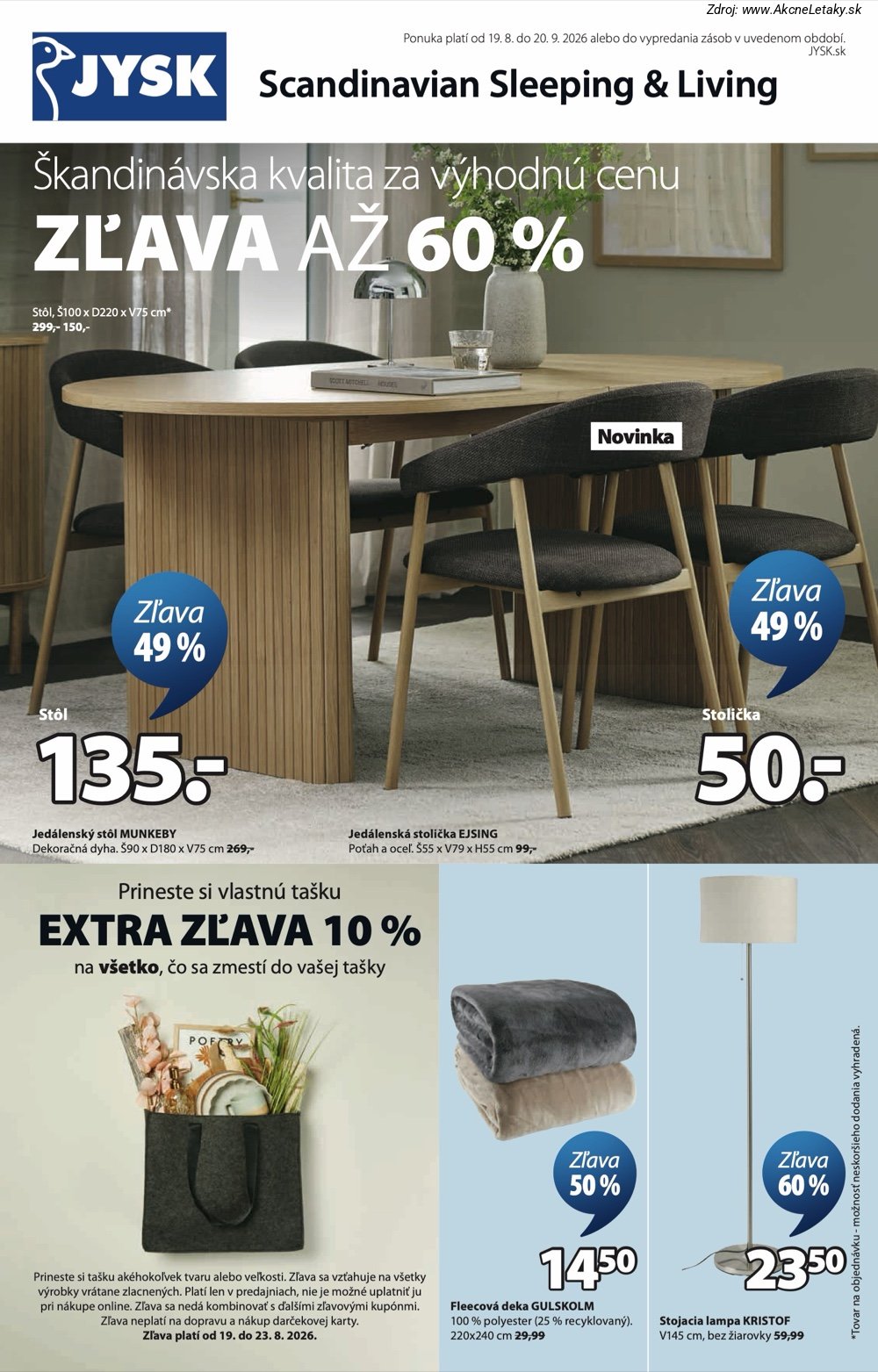 Leták Jysk (19. 8. - 20. 9. 2026) - strana 2 z 9
