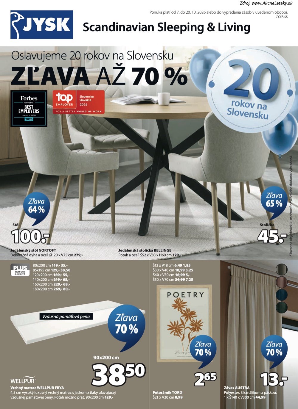 Leták Jysk (7. 10. - 20. 10. 2026) - strana 2 z 13