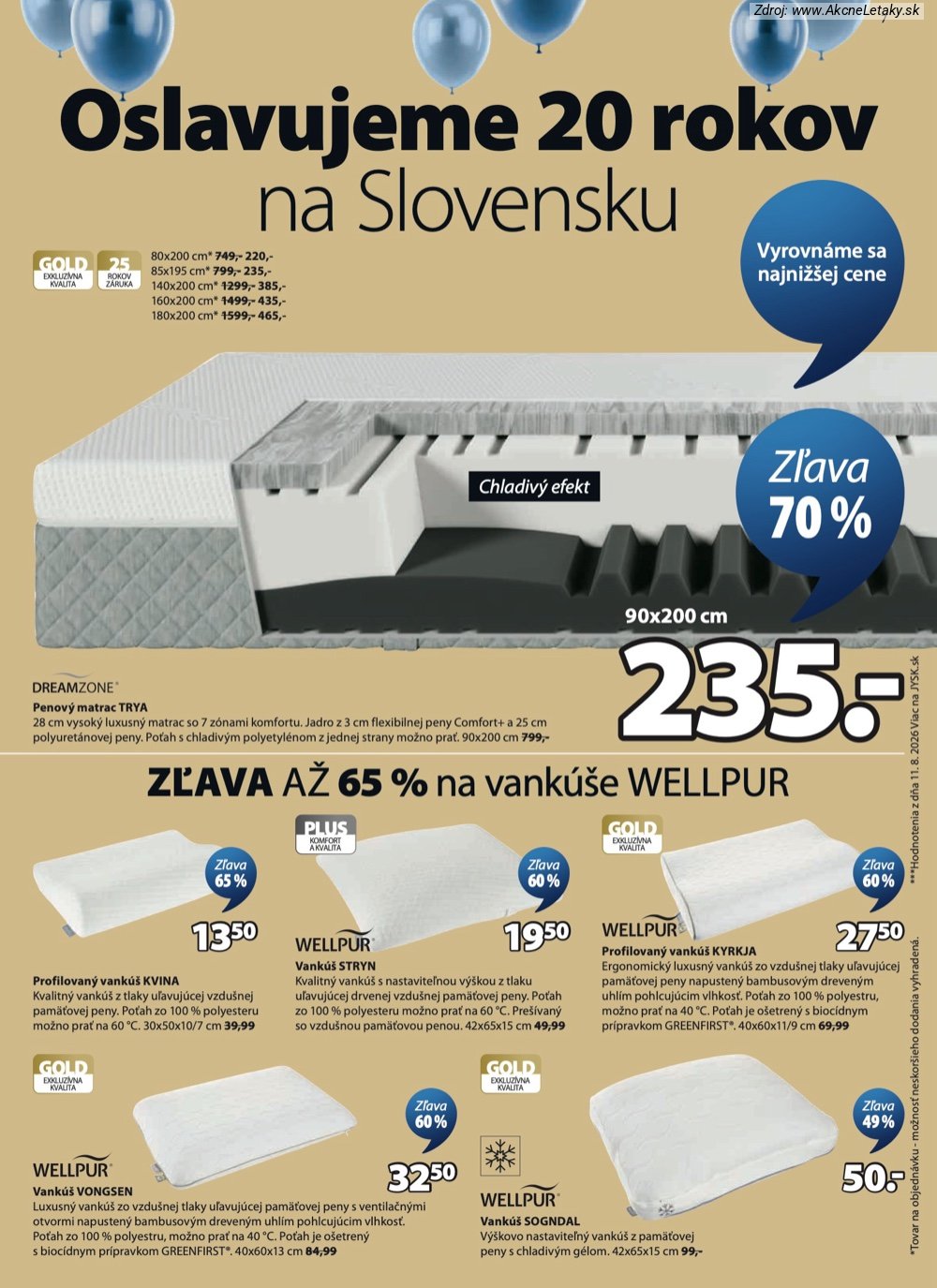 Leták Jysk (7. 10. - 20. 10. 2026) - strana 8 z 13