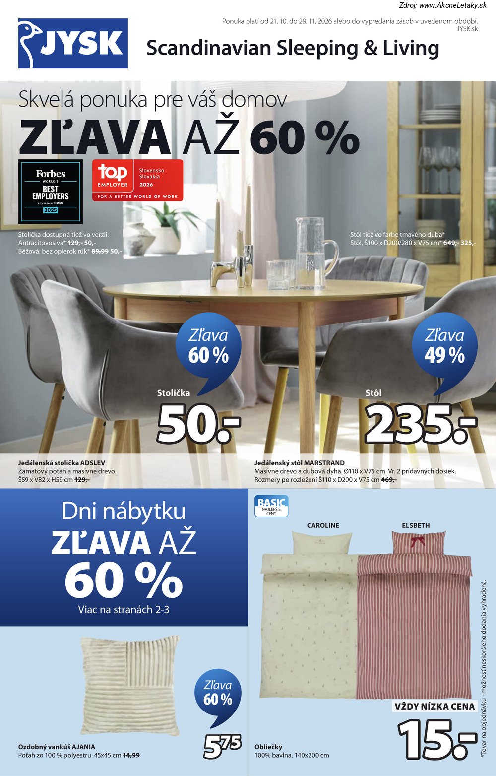 Leták Jysk (21. 10. - 29. 11. 2026) - strana 2 z 17