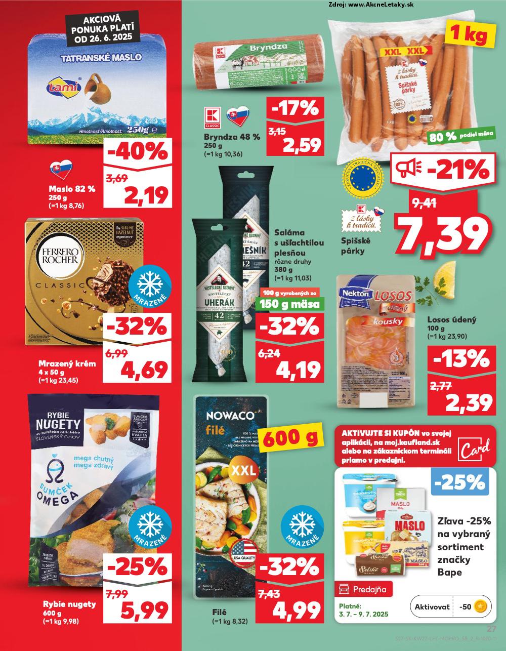 Leták Kaufland (3. 7. - 9. 7. 2025) - strana 27 z 76