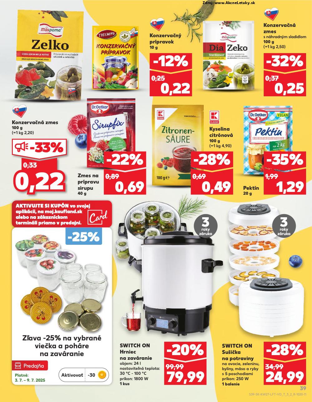 Leták Kaufland (3. 7. - 9. 7. 2025) - strana 39 z 76