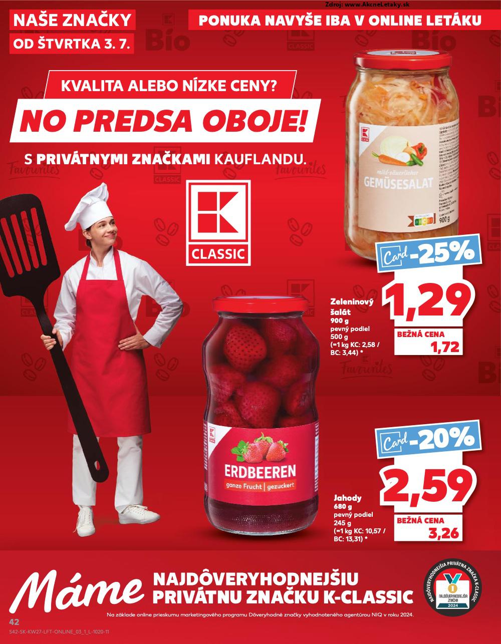 Leták Kaufland (3. 7. - 9. 7. 2025) - strana 42 z 76