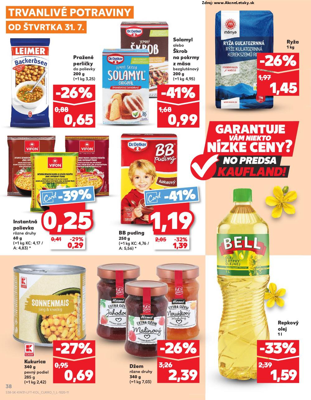 Leták Kaufland (31. 7. - 6. 8. 2025) - strana 38 z 76