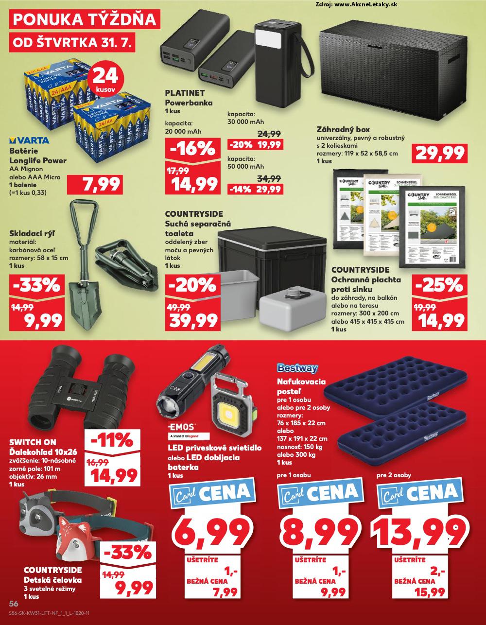 Leták Kaufland (31. 7. - 6. 8. 2025) - strana 56 z 76