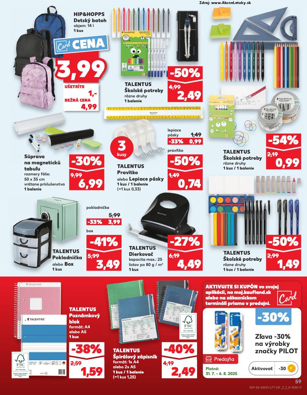 Leták Kaufland (31. 7. - 6. 8. 2025) - strana 59 z 76