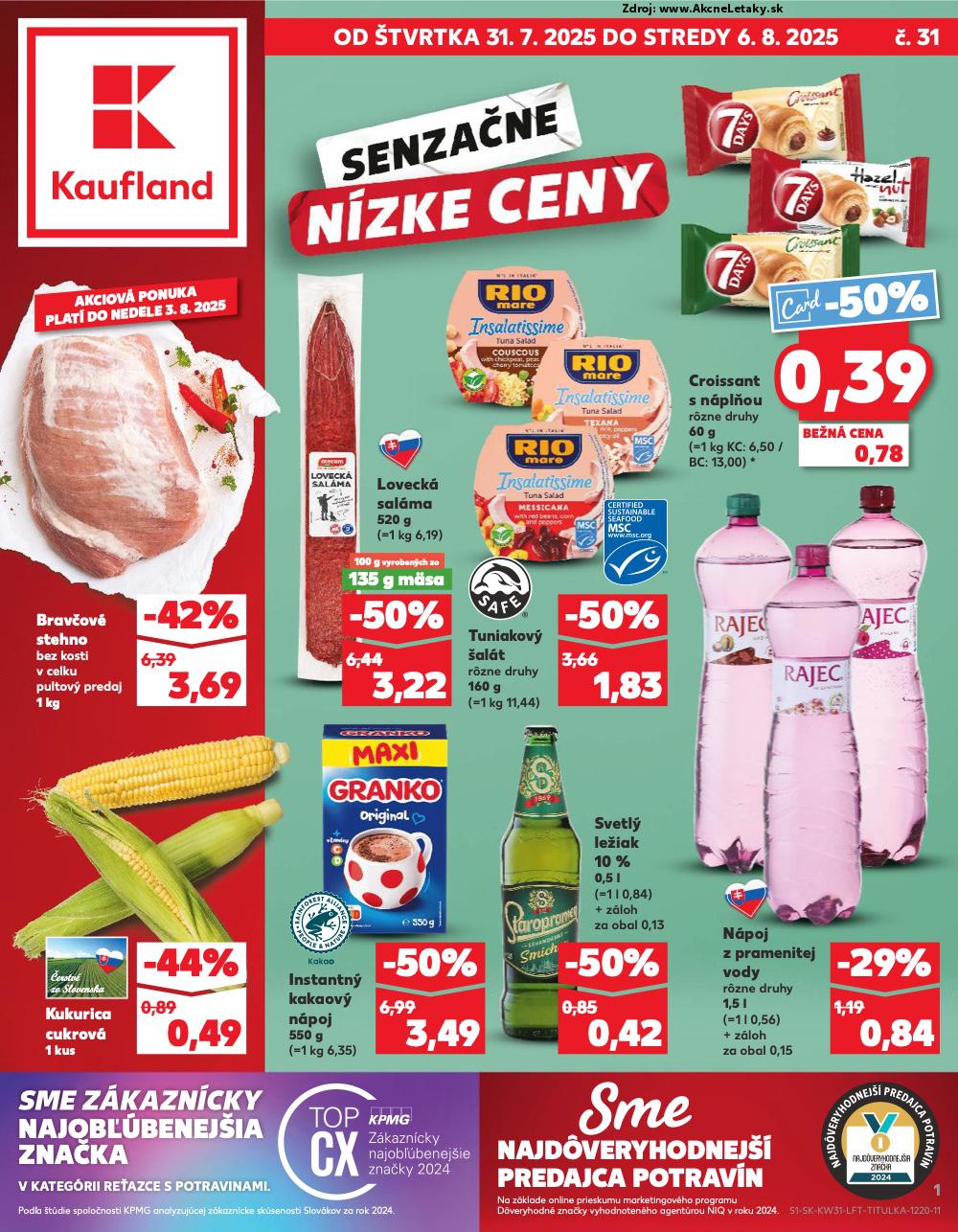 Leták Kaufland (31. 7. - 6. 8. 2025) - strana 1 z 76