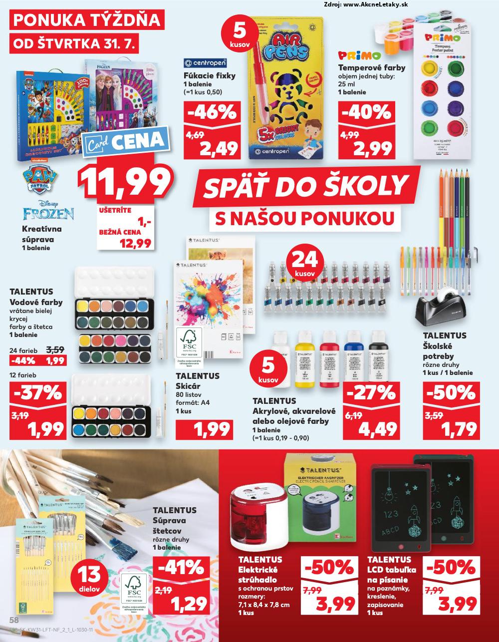 Leták Kaufland (31. 7. - 6. 8. 2025) - strana 58 z 76