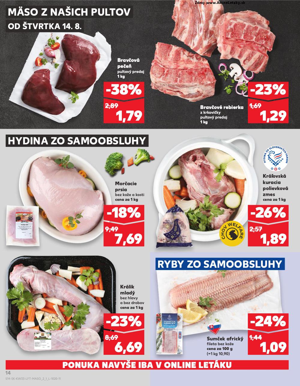 Leták Kaufland (14. 8. - 20. 8. 2025) - strana 14 z 76