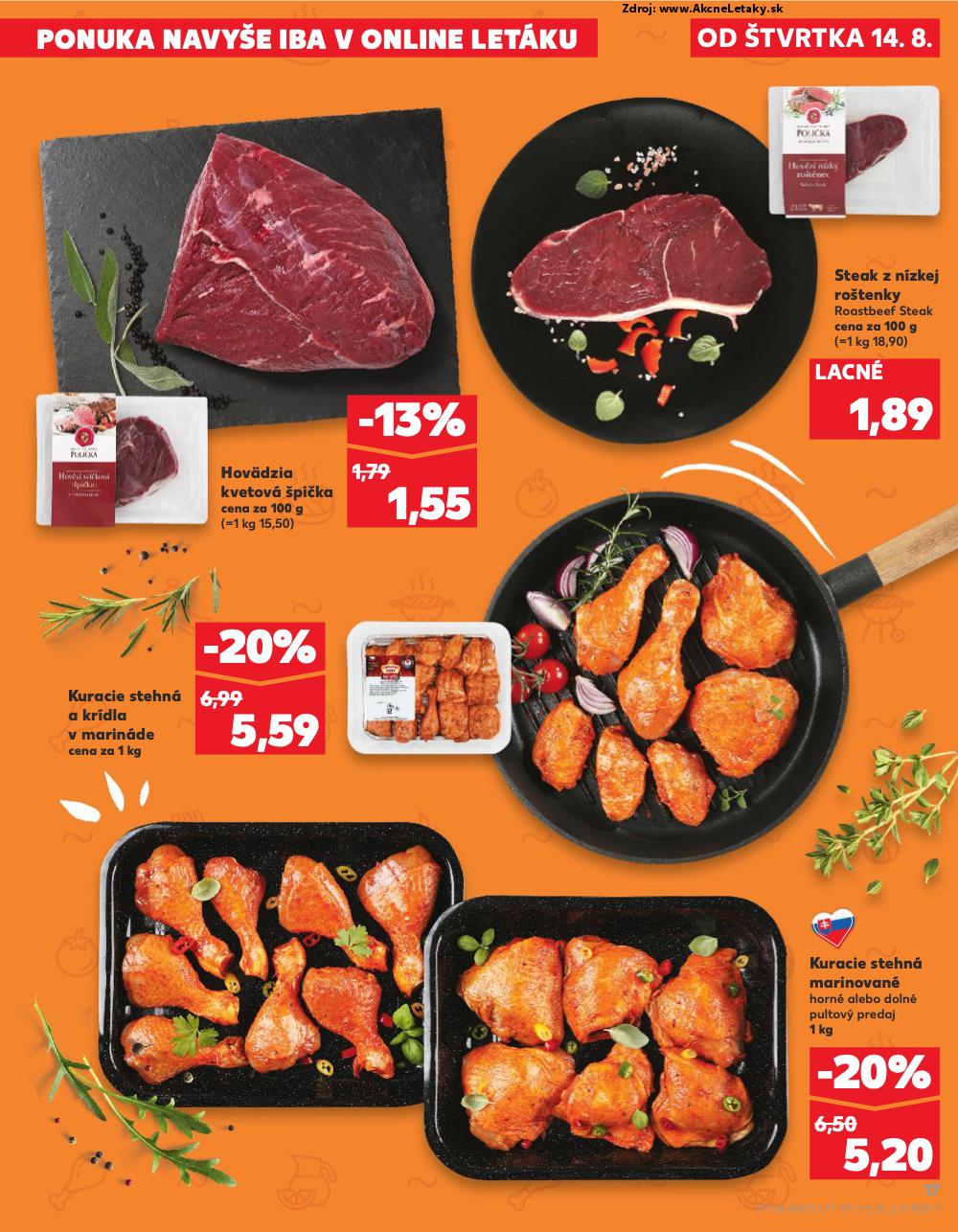 Leták Kaufland (14. 8. - 20. 8. 2025) - strana 17 z 76