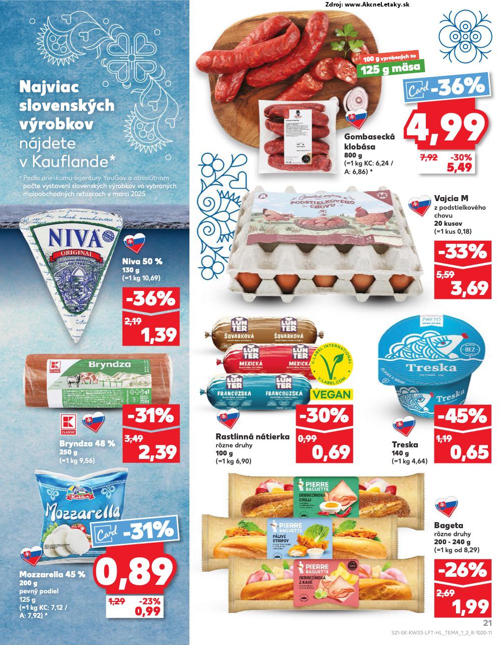 Leták Kaufland (14. 8. - 20. 8. 2025) - strana 21 z 76