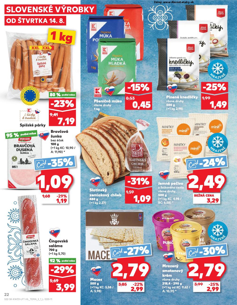 Leták Kaufland (14. 8. - 20. 8. 2025) - strana 22 z 76