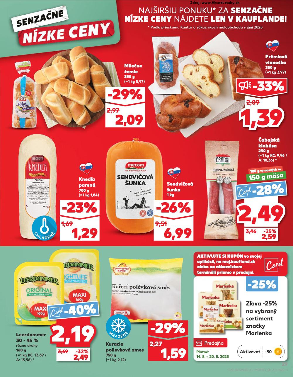 Leták Kaufland (14. 8. - 20. 8. 2025) - strana 29 z 76
