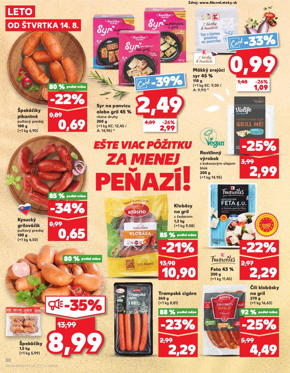 Leták Kaufland (14. 8. - 20. 8. 2025) - strana 30 z 76