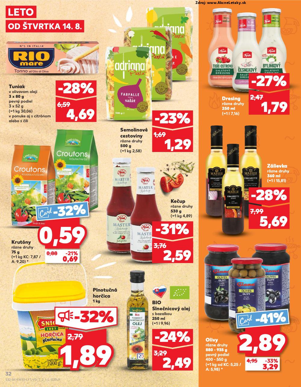 Leták Kaufland (14. 8. - 20. 8. 2025) - strana 32 z 76