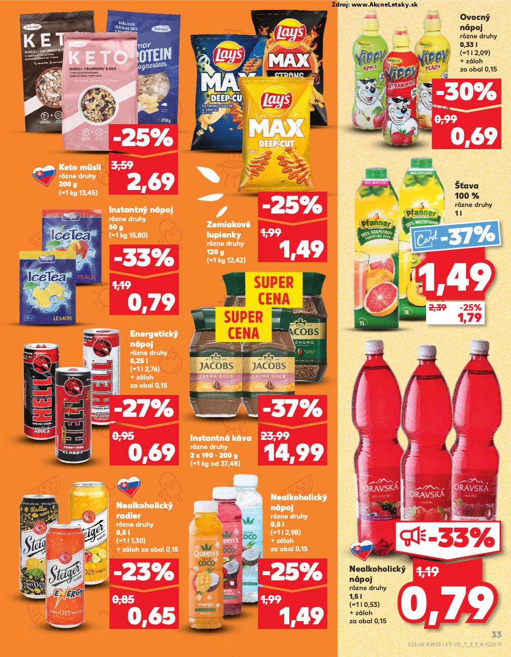 Leták Kaufland (14. 8. - 20. 8. 2025) - strana 33 z 76