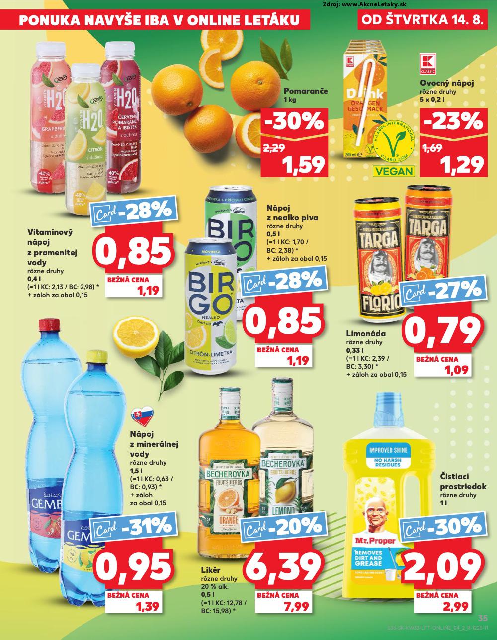 Leták Kaufland (14. 8. - 20. 8. 2025) - strana 35 z 76