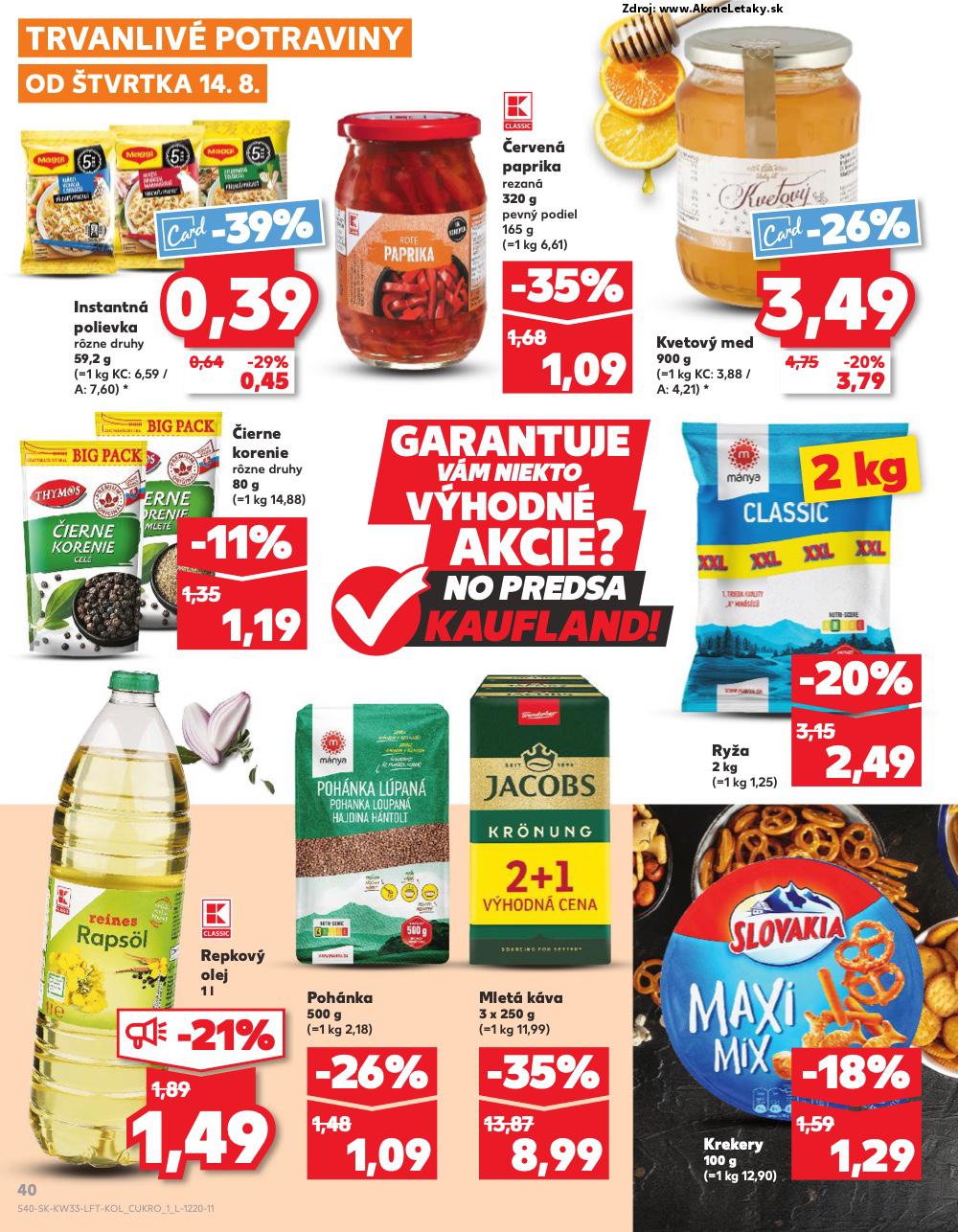 Leták Kaufland (14. 8. - 20. 8. 2025) - strana 40 z 76