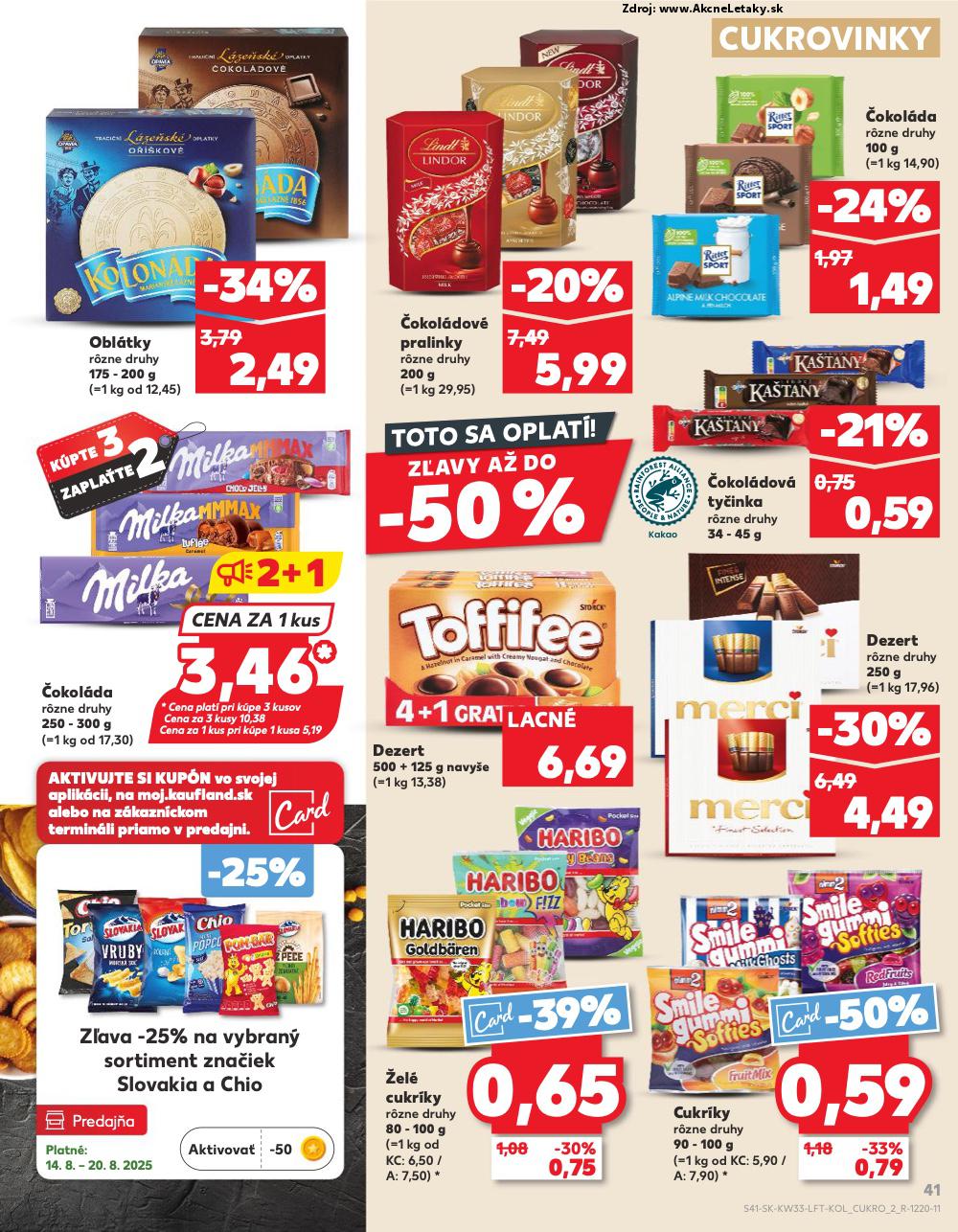 Leták Kaufland (14. 8. - 20. 8. 2025) - strana 41 z 76