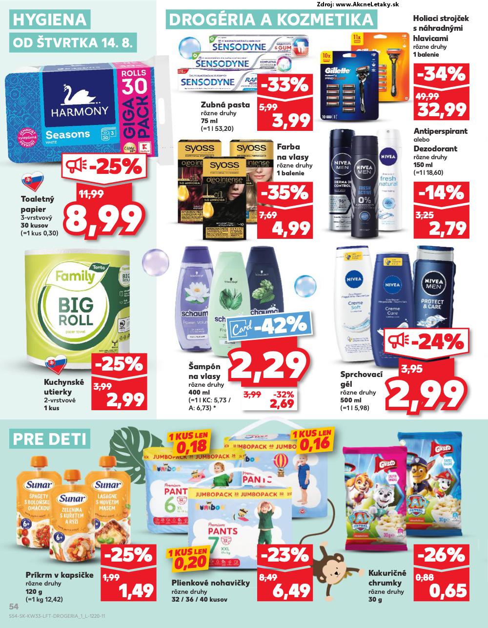 Leták Kaufland (14. 8. - 20. 8. 2025) - strana 54 z 76
