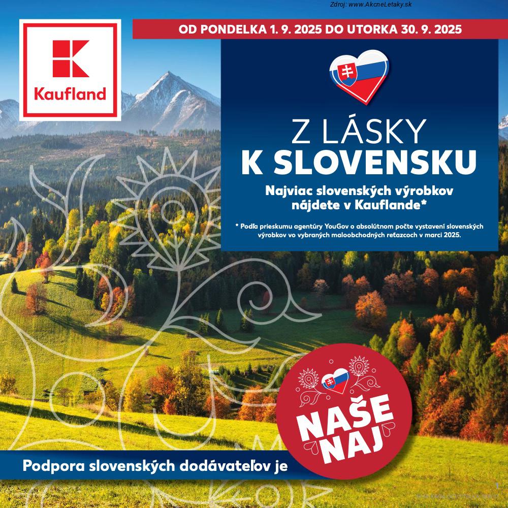 Leták Kaufland (1. 9. - 30. 9. 2025) - strana 1 z 28