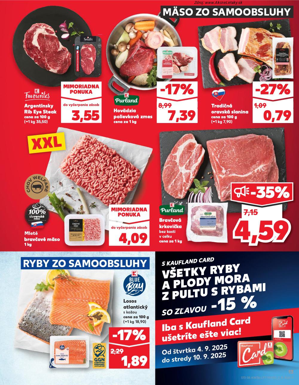 Leták Kaufland (4. 9. - 10. 9. 2025) - strana 13 z 76
