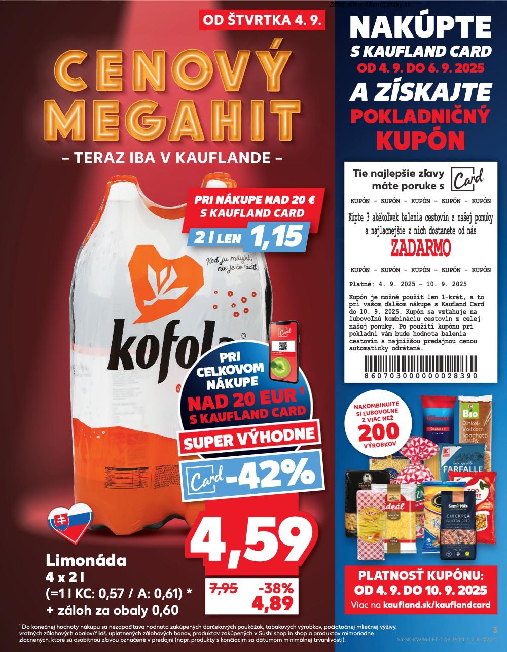 Leták Kaufland (4. 9. - 10. 9. 2025) - strana 3 z 76