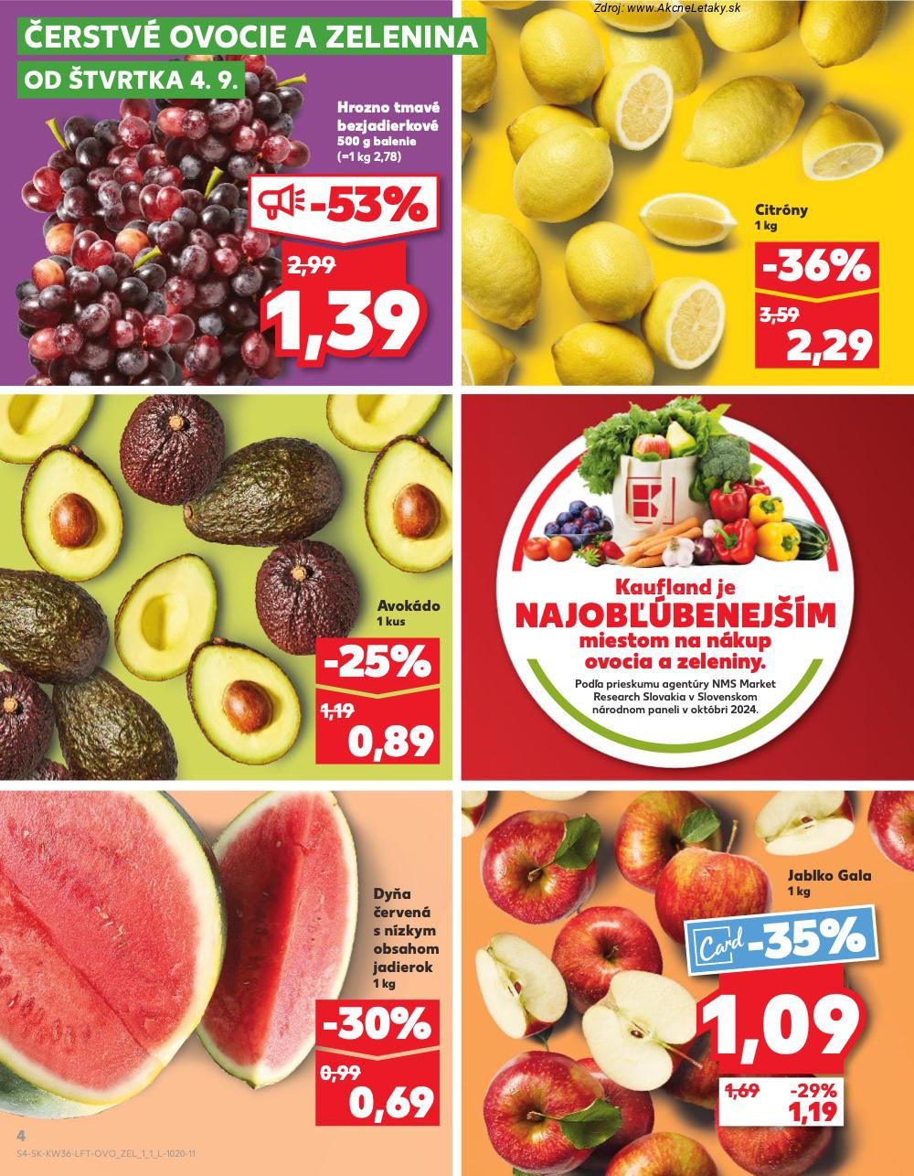 Leták Kaufland (4. 9. - 10. 9. 2025) - strana 4 z 76