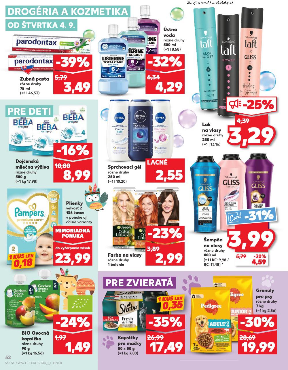 Leták Kaufland (4. 9. - 10. 9. 2025) - strana 52 z 76