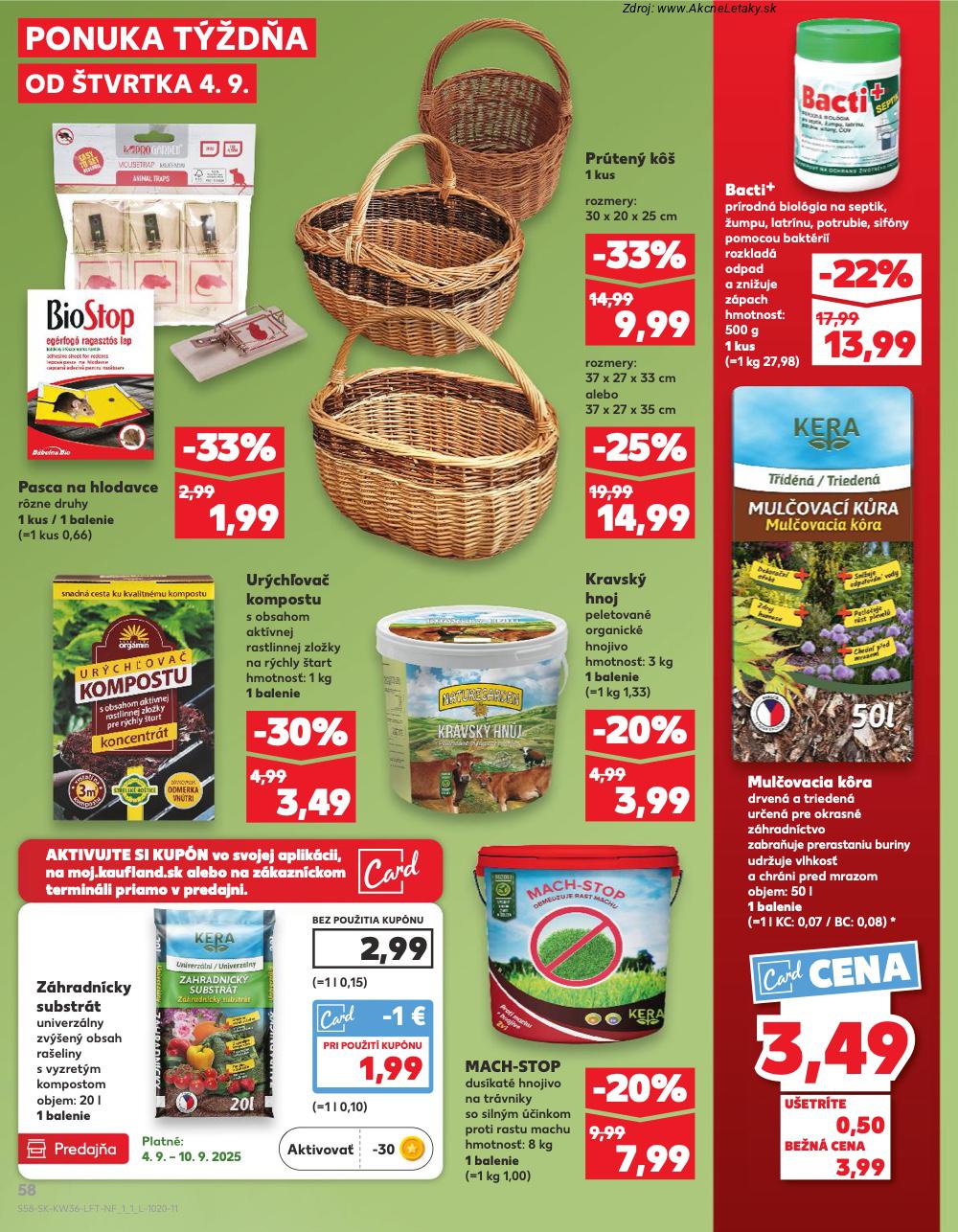 Leták Kaufland (4. 9. - 10. 9. 2025) - strana 58 z 76