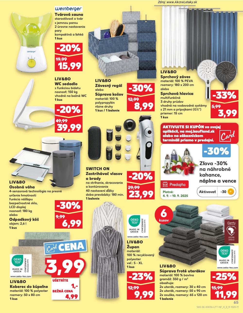 Leták Kaufland (4. 9. - 10. 9. 2025) - strana 65 z 76