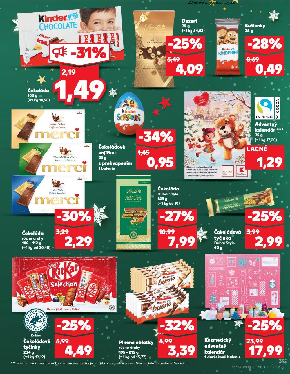 Leták Kaufland (27. 11. - 3. 12. 2025) - strana 39 z 78