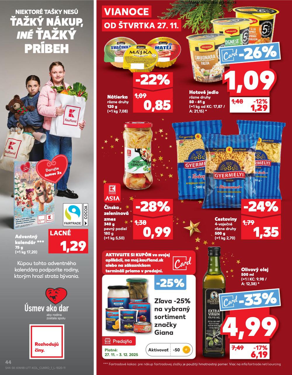 Leták Kaufland (27. 11. - 3. 12. 2025) - strana 44 z 78