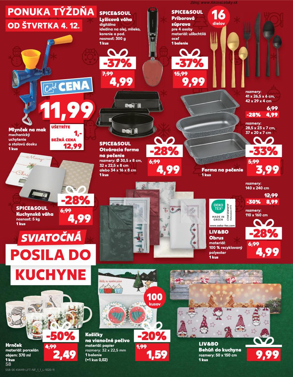 Leták Kaufland (4. 12. - 10. 12. 2025) - strana 58 z 80
