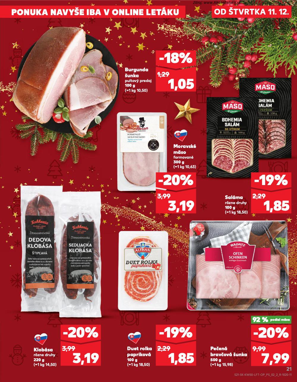 Leták Kaufland (11. 12. - 17. 12. 2025) - strana 21 z 78