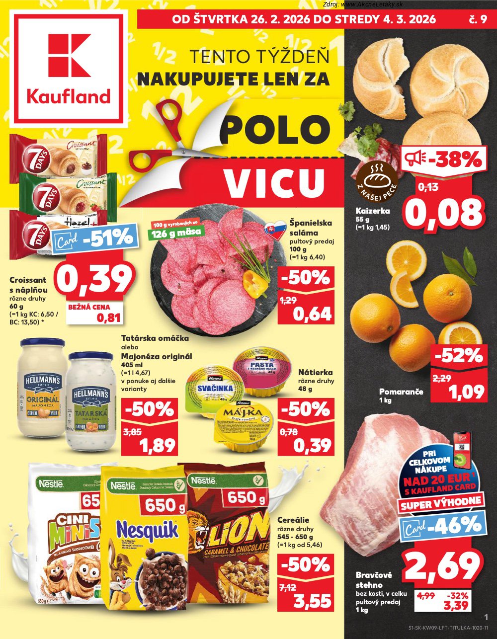 Leták Kaufland (26. 2. - 4. 3. 2026) - strana 1 z 72