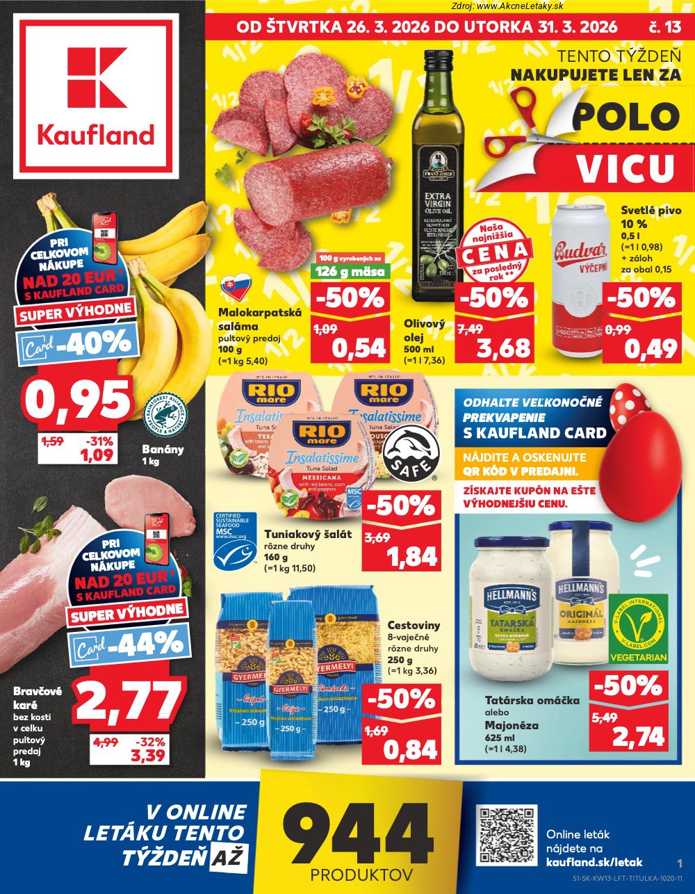 Leták Kaufland (26. 3. - 31. 3. 2026) - strana 1 z 72