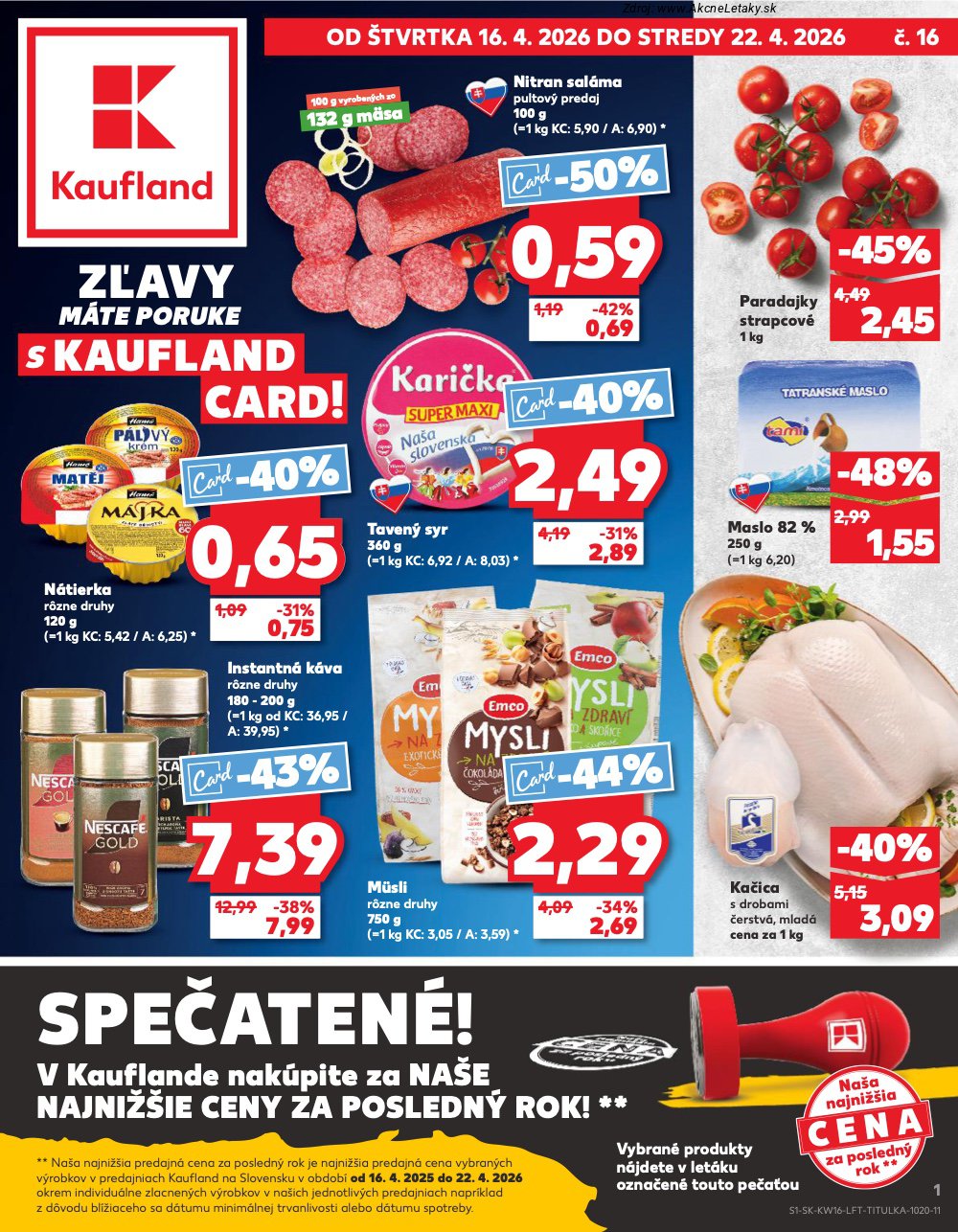 Leták Kaufland (16. 4. - 22. 4. 2026) - strana 1 z 76