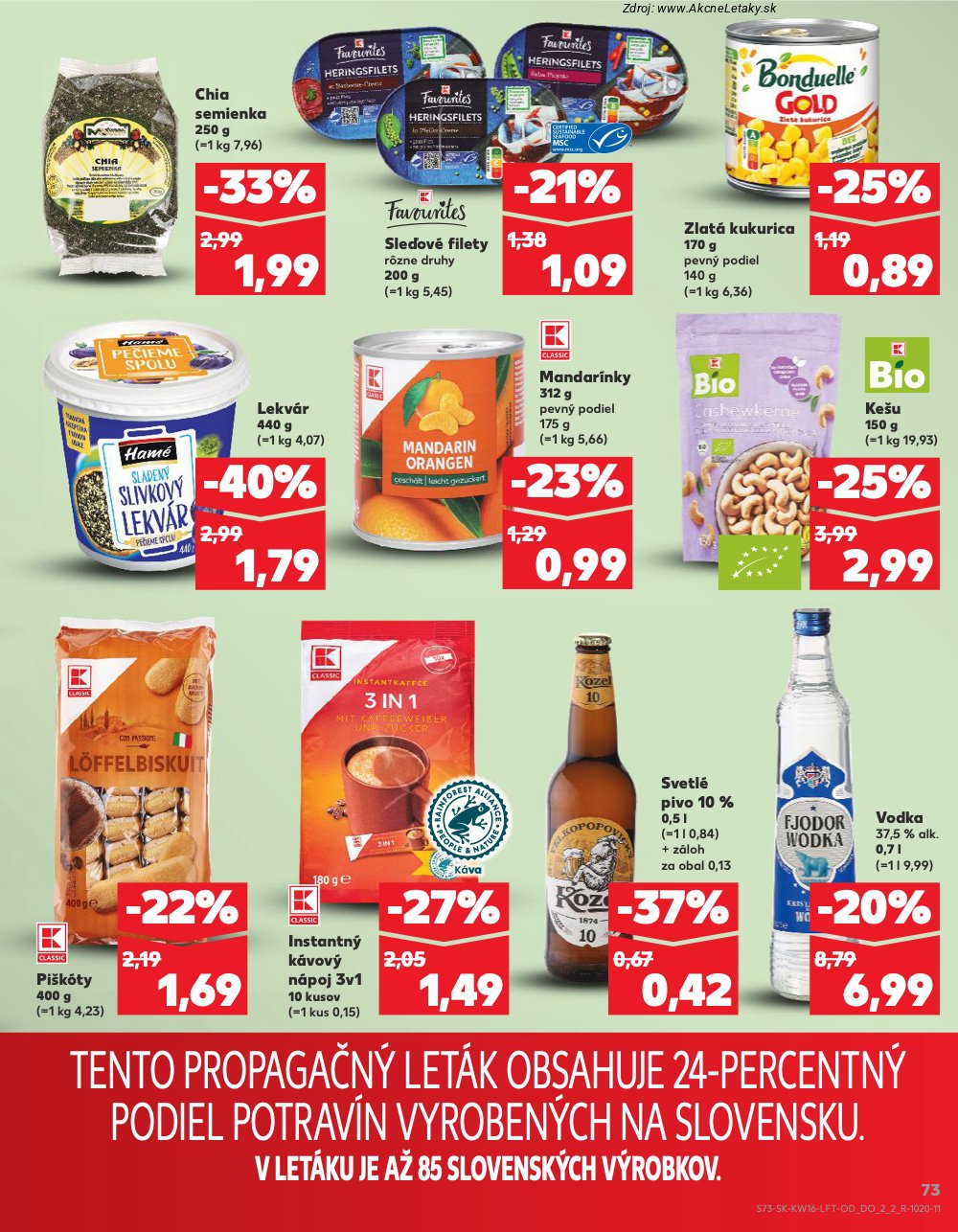 Leták Kaufland (16. 4. - 22. 4. 2026) - strana 73 z 76