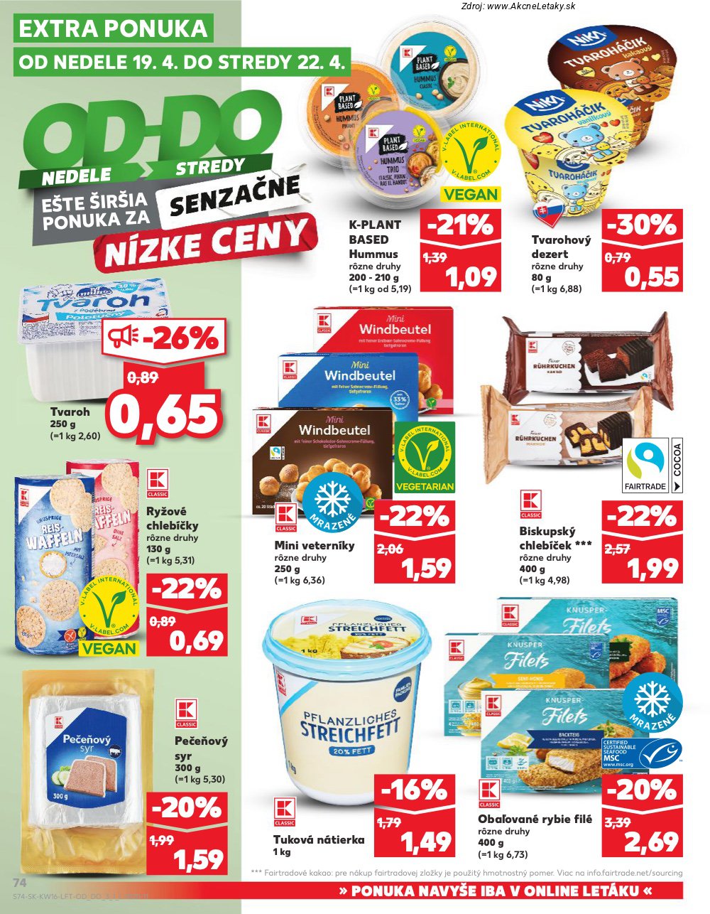 Leták Kaufland (16. 4. - 22. 4. 2026) - strana 74 z 76