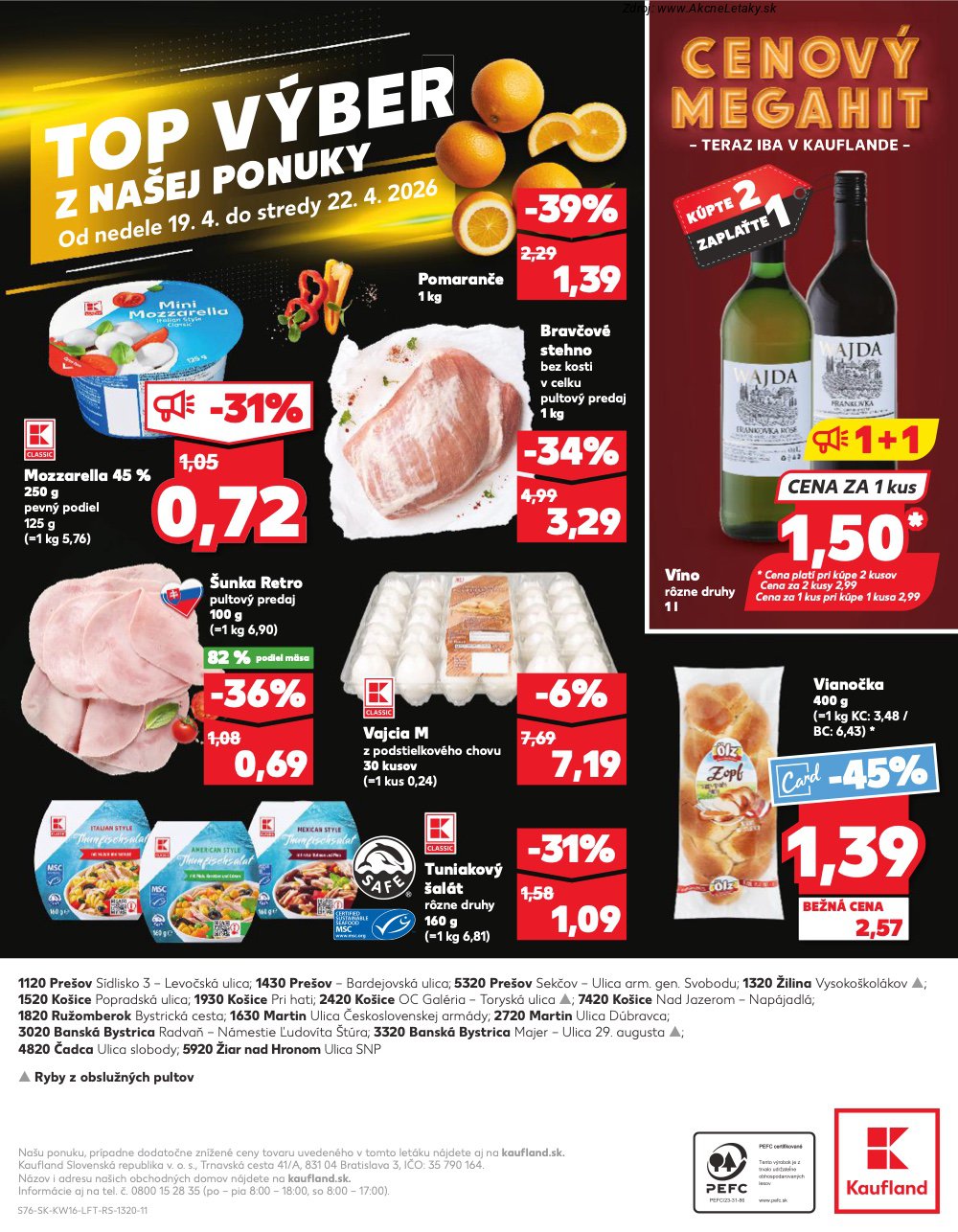 Leták Kaufland (16. 4. - 22. 4. 2026) - strana 76 z 76