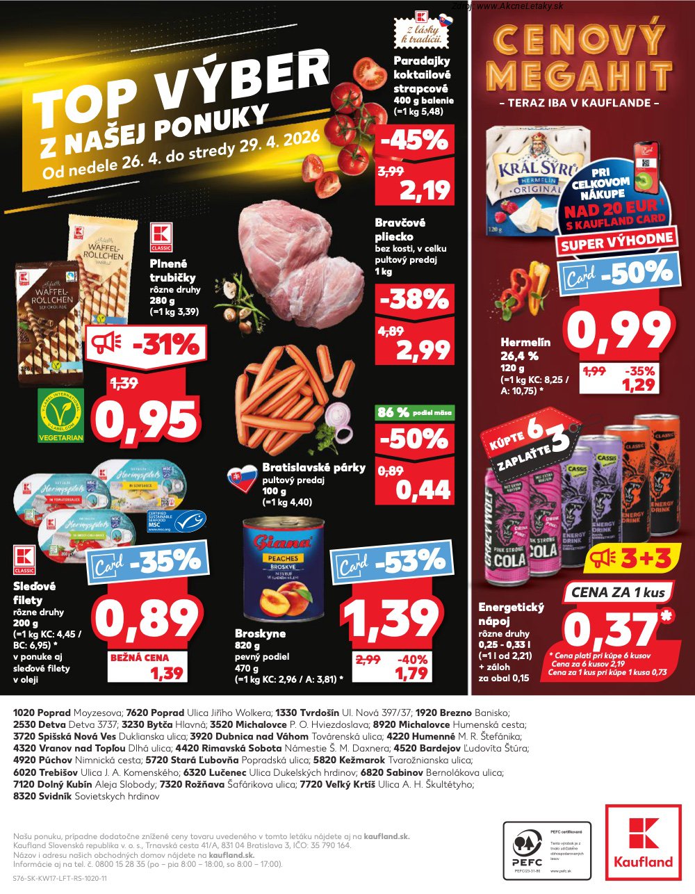 Leták Kaufland (23. 4. - 29. 4. 2026) - strana 76 z 76