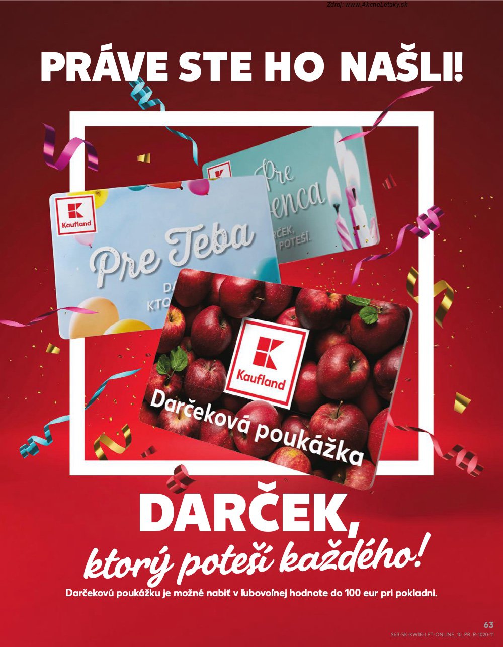 Leták Kaufland (30. 4. - 6. 5. 2026) - strana 63 z 72