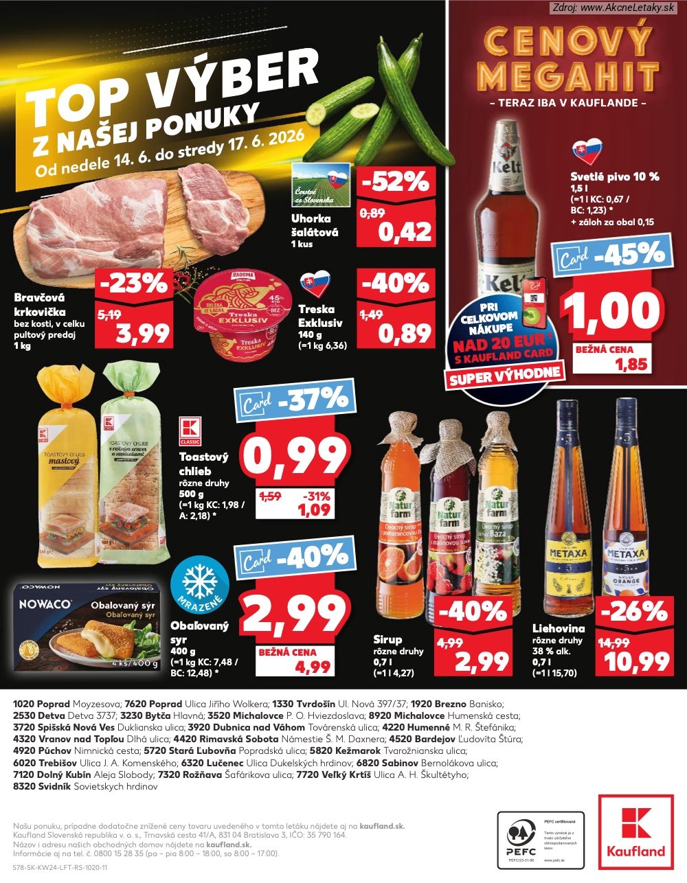 Leták Kaufland (11. 6. - 17. 6. 2026) - strana 78 z 78