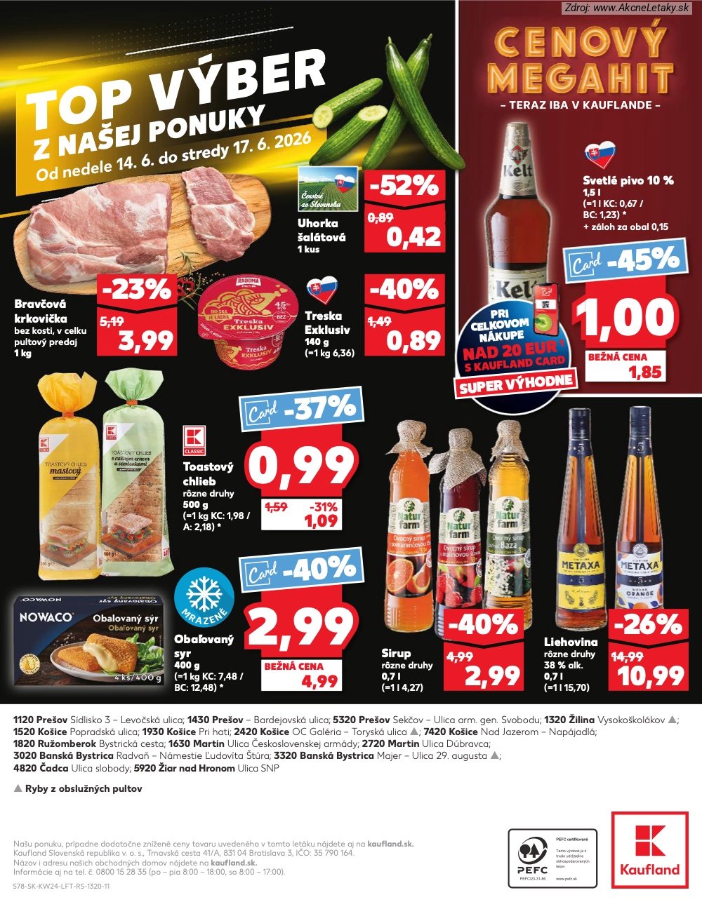 Leták Kaufland (11. 6. - 17. 6. 2026) - strana 78 z 78